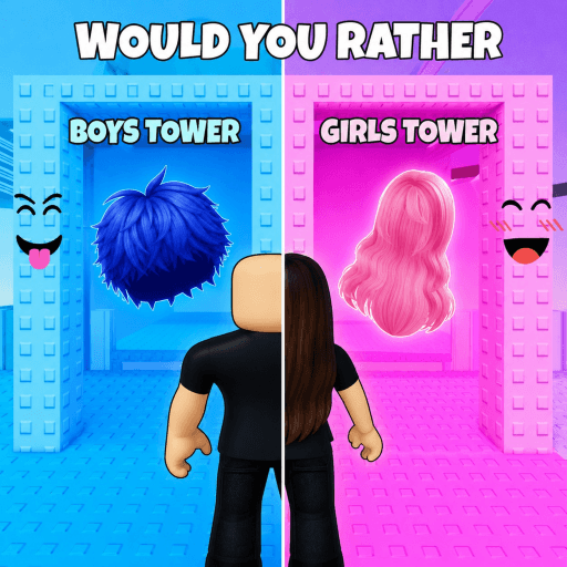 Would You Rather: Boys VS Girls Fashion Tower!  Roblox game thumbnail