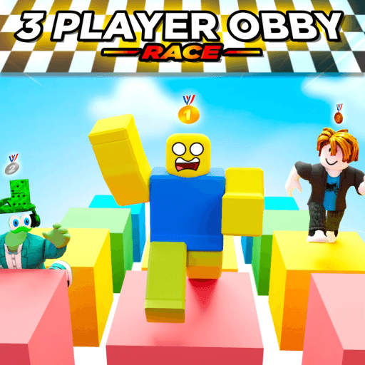 3 Player Obby Race! 🏁 Roblox game thumbnail