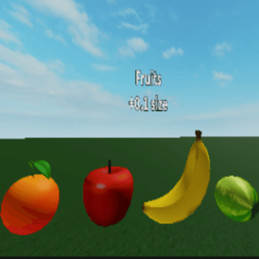 Eat fruits and become fat simulator Roblox game thumbnail