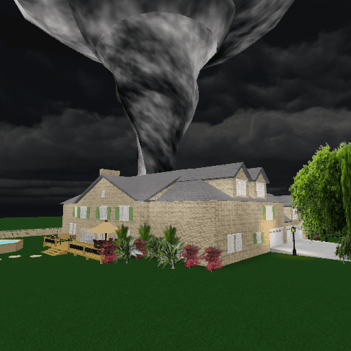 Survive Tornado in a Mansion Roblox gameplay screenshot