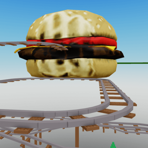 Cart Ride to SURVIVE!! (into Burger) Roblox game thumbnail