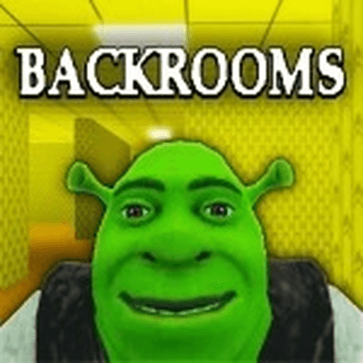 Shrek in The Backrooms Roblox gameplay screenshot