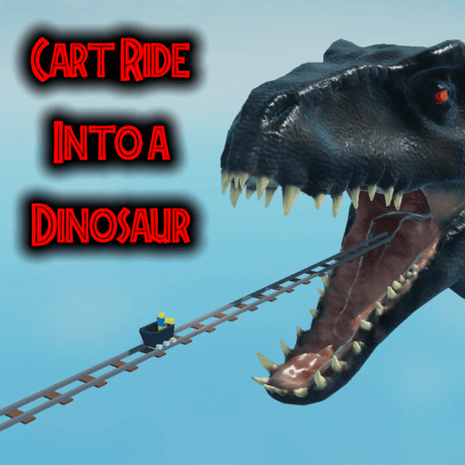 Cart Ride Into A Dinosaur! 🦖  Roblox gameplay screenshot