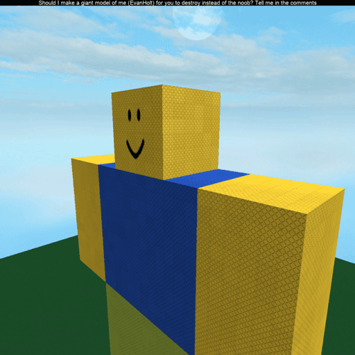 Destroy the Giant Noob!!! Roblox gameplay screenshot