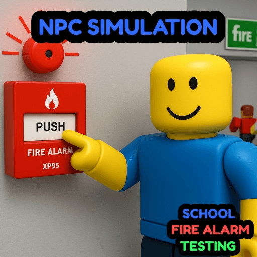 School Fire Alarm Testing Roblox game thumbnail