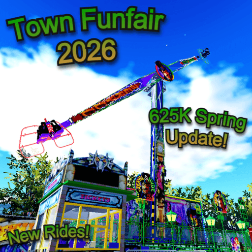 🎢625K SPRING UPDATE! Town Funfair 2026🎡 Roblox game stats