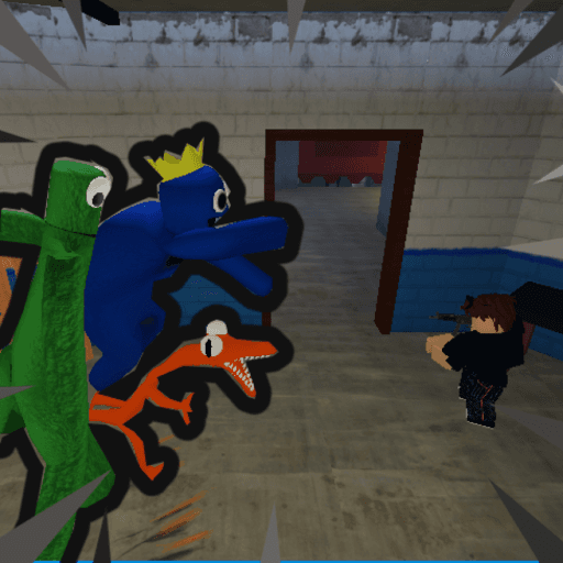 Rainbow Friends But Guns (Mod) Roblox gameplay screenshot