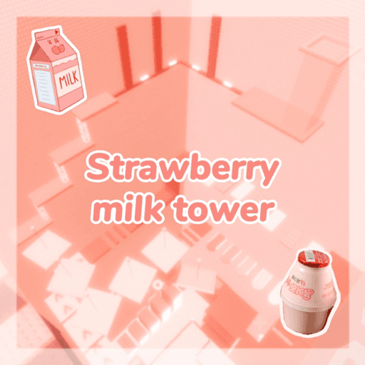 Strawberry milk tower (strawberry tower)  Roblox game stats