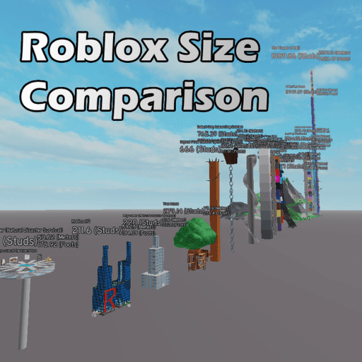 roblox size comparison Roblox game stats
