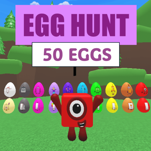 Numberblock EGG HUNT 2024 [UPDATED] 50 EGGS Roblox game thumbnail