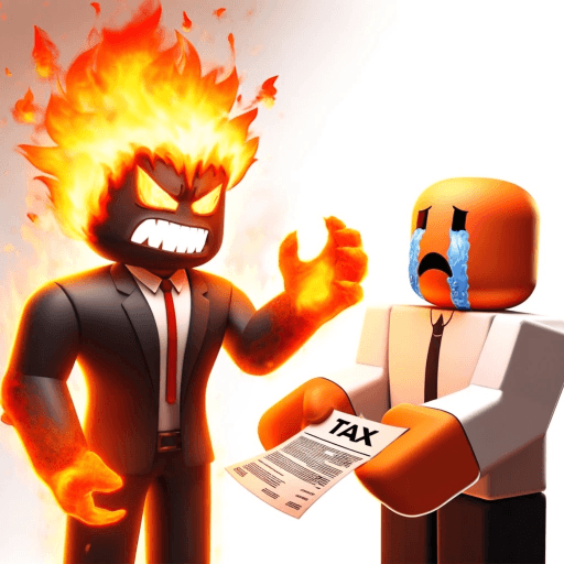 tax the poor to become rich tycoon Roblox game thumbnail