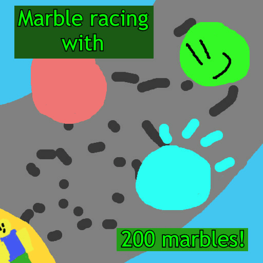 Marble Racing with 200 Marbles! Roblox gameplay screenshot