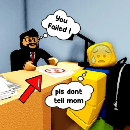 FORGOT MY EXAM 🤭 Roblox game thumbnail