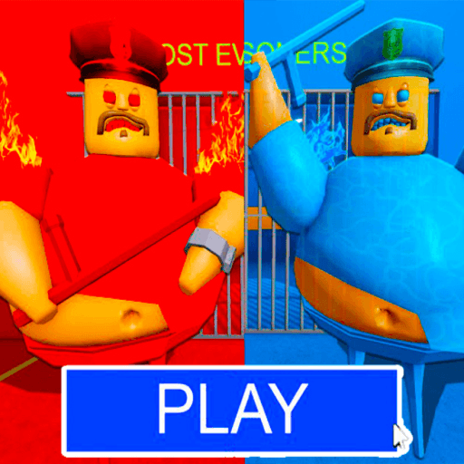 FIRE VS WATER BARRY'S PRISON RUN (OBBY) Roblox game thumbnail