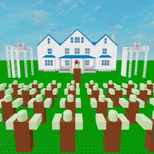 Mansion vs Zombies Roblox gameplay screenshot