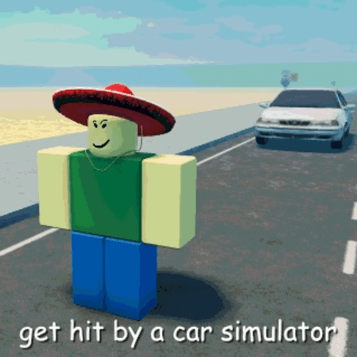 get hit by a car simulator Roblox game thumbnail
