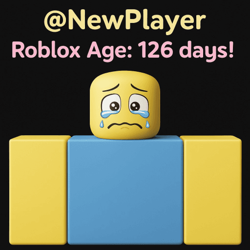 How old is your Roblox account? Roblox gameplay screenshot