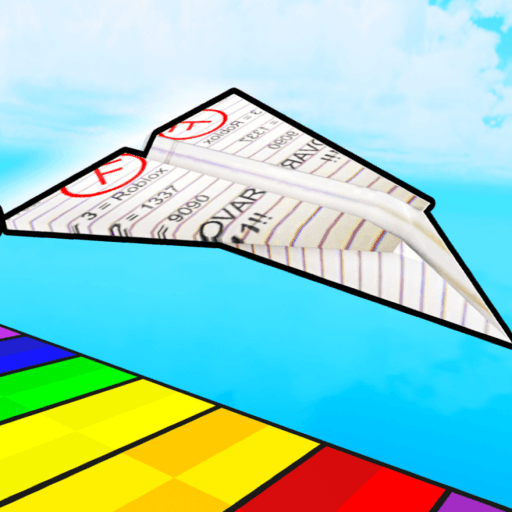 Fly Biggest Paper Plane Obby Roblox game thumbnail