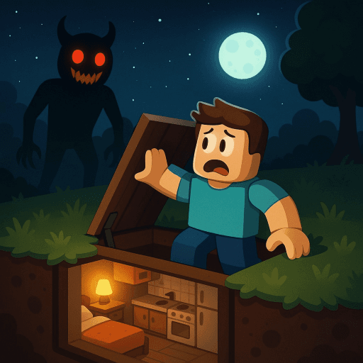 DANGEROUS NIGHT [FURNISH THE BUNKER] Roblox gameplay screenshot
