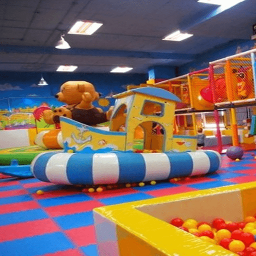 Fun Indoor Rainbow Disney Playplace Playground Roblox game thumbnail