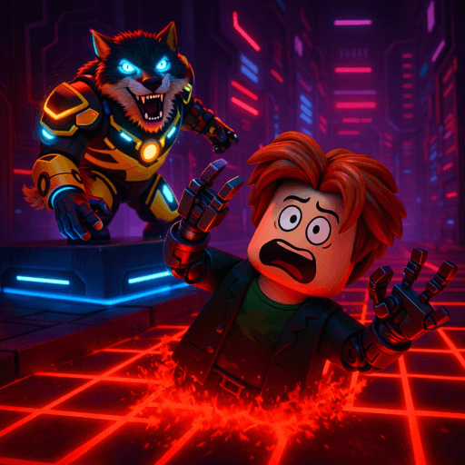 Neon Cyber Obby Roblox game thumbnail