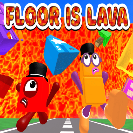 Numberblocks FLOOR IS LAVA Roblox gameplay screenshot