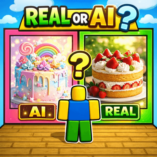 Guess Real or AI 🤖 Roblox gameplay screenshot