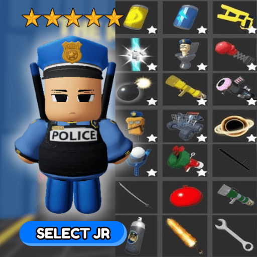 [FREE POWER!] POLICE JR 2 PLAYER ESCAPE PRISON! Roblox game stats
