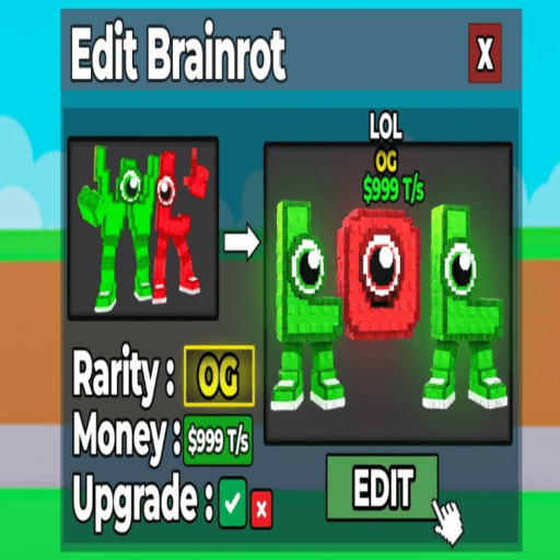 🔥OP FREE PANEL🌈 Steal A Brainrot: EDIT BRAINROTS Roblox game stats