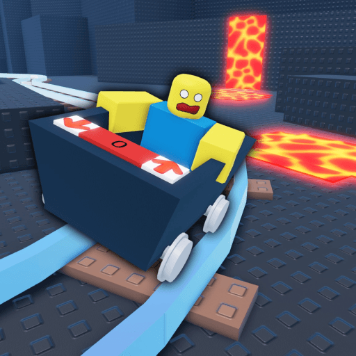 [ERUPTION!] Cart Ride down a Volcano! Roblox game thumbnail