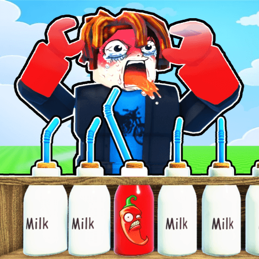 Spicy milk challenge🌶️🥛 Roblox game thumbnail