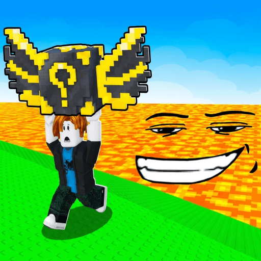 Save Lucky Blocks from Lava 🔥 Roblox gameplay screenshot