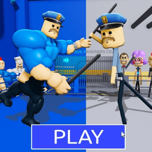 STRONG VS WEAK POLICE PRISON RUN! (Obby) Roblox game thumbnail
