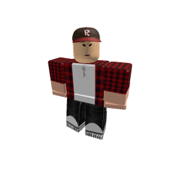 goose in red Roblox developer avatar